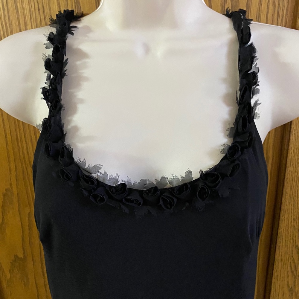 Cache Black Sheer Overlay Gown Size 10 - image 2